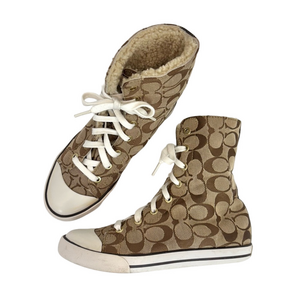 Coach Bonnie Shearling high top shoes